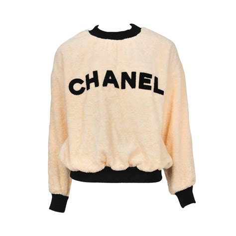 chanel terry cloth sweater|chanel cashmere sweaters.